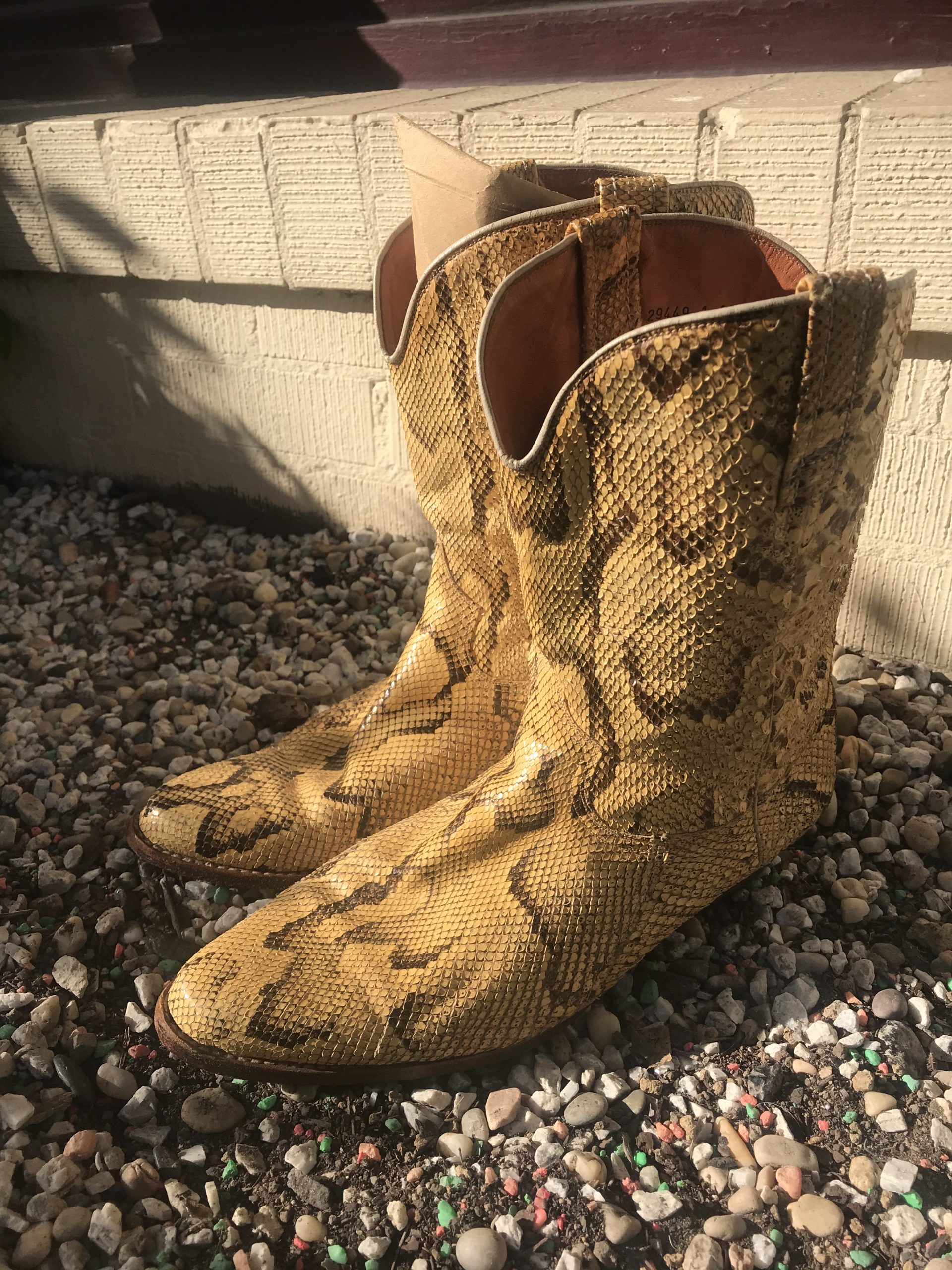 Genuine on sale python boots