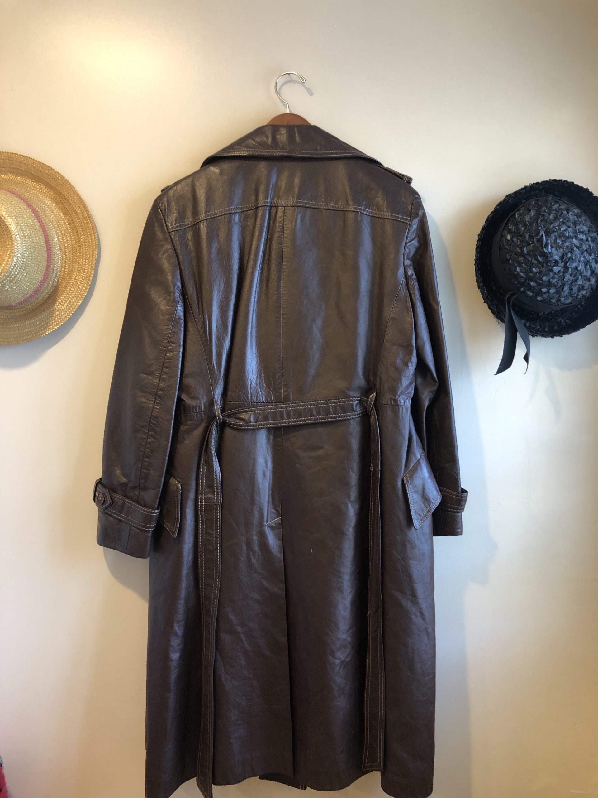 Vintage Leather Trench Coat (Size 36/38) | Bespoke Not Broke