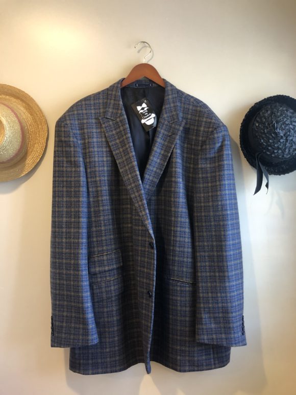 Blue Plaid Sports Coat (Size 58L) | Bespoke Not Broke